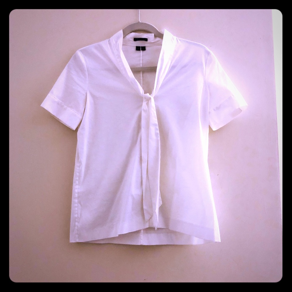 Theory white blouse size s